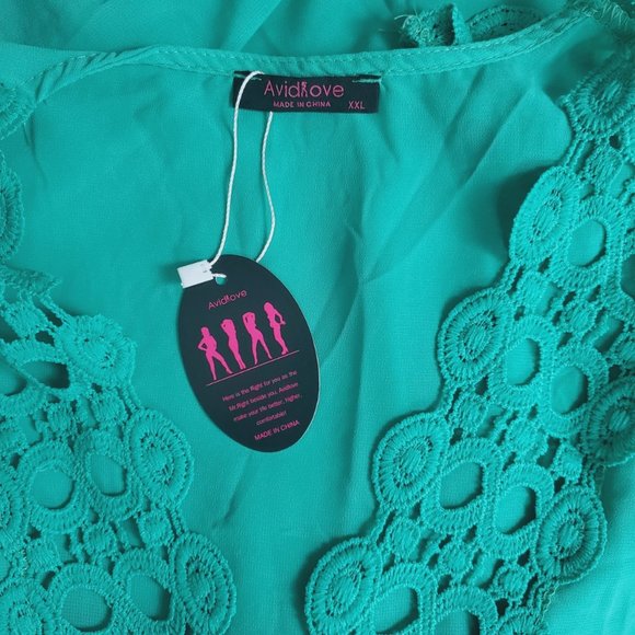 Avidlove Emerald Green Long Sleeve Nightdress Lingerie Size XXL New - Picture 4 of 6